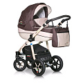 Детская коляска Verdi Pepe Eco Plus 3 в 1, ткань+эко-кожа (12 Chocolate
						
					) — Фото