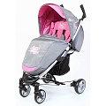 Детская прогулочная коляска Lider Kids S401B (Розовый+серый
						
					) — Фото