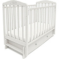 Детская кроватка Sweet Baby Eligio, продольный маятник + ящик (bianco белый) — Фото