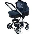 Детская коляска Foppapedretti SuperTres Travel System 3 в 1 (Jeans/Blue
						
					) — Фото