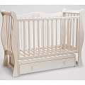 Детская кроватка Baby Luce Умка, поперечный маятник (слоновая кость) — Фото