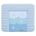 Матрац пеленальный Ceba Baby Себа Беби 70*85 см мягкий на комод (Sailboats Torquoise W-134-042-190
						
					) — Фото