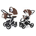 Детская коляска Esspero Newborn Lux 2 в 1, шасси White (Chek
						
					) — Фото