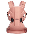 Многофункциональный рюкзак-кенгуру BabyBjorn One Cotton для ношения ребёнка на груди и на спине (Coral Crab) — Фото