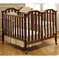 Детская кроватка для двойни Feretti Letto Gemellare Papa колесо (Noce Орех) — Фото