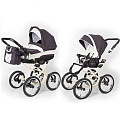 Детская коляска Esspero Classic 2 в 1, шасси Beige (Grey Leves
						
					) — Фото
