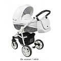 Детская коляска Roan Bass Eco 2 в 1, эко-кожа (B6 coconut / white
						
					) — Фото