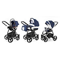 Детская коляска Esspero Newborn Lux 3 в 1, шасси Chrome (Navy Lux
						
					) — Фото