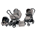 Детская коляска Peg-Perego Book Plus Sportivo 3 в 1, шасси Jet (Mod.Beige
						
					) — Фото