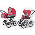 Детская коляска Esspero Classic 2 в 1, шасси Chrome (Red Grey
						
					) — Фото
