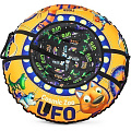 Надувные санки-ватрушка-тюбинг Cosmic Zoo UFO (оранжевый-тигренок) — Фото