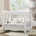 Детская кроватка Baby Italia Andrea VIP Pelle (Качалка) (Белый
						
					) — Фото