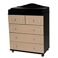 Пеленальный комод Антел Ульяна-6 800/5 МДФ (Венге/Клён
						
					) — Фото