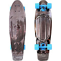 Скейтборд RT Y-Scoo Big Fishskateboard metallic 27" с сумкой арт. 402H, 68,6х19 (black bronzat-blue) — Фото