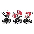 Детская коляска Esspero Newborn Lux 3 в 1, шасси Beige (Red Lux
						
					) — Фото