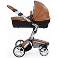 Детская коляска Mima Xari Flair 3G 2 в 1, кожа, шасси Aluminium (Camel
						
					) — Фото