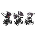 Детская коляска Esspero Newborn Lux 3 в 1, шасси Chrome (Grey Leves
						
					) — Фото
