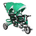 Трехколесный велосипед для двойни Capella Twin Trike 360 2016 (Зеленый
						
					) — Фото