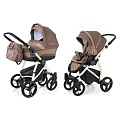 Детская коляска Esspero Newborn Lux 2 в 1, шасси Beige (Coffee
						
					) — Фото