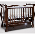 Детская кроватка Baby Luce Лучик, поперечный маятник (Орех) — Фото