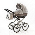 Детская коляска Esperanza Victoria Prestige 2 в 1 Цвет рамы - Бежевый - Маленькие колеса (104
						
					) — Фото