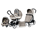Детская коляска Peg-Perego Book Plus Completo 3 в 1, шасси White (Versilia
						
					) — Фото