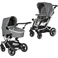 Детская коляска Teutonia Mistral S V4 Titanium Теутония Мистраль С В4 Титаниум 2 в 1 WHL3 HB с ручным тормозом (Slate
						
					) — Фото