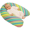 Подушка для кормления Womar Zaffiro Eco Вомар Заффиро Эко 170 см (Салатовый/Полоски) — Фото