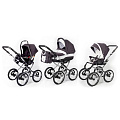Детская коляска Esspero Classic 3 в 1, шасси Chrome (Grey Leves
						
					) — Фото