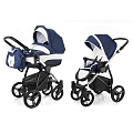Детская коляска Esspero Newborn Lux 2 в 1, шасси Chrome (Navy Lux
						
					) — Фото