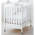 Детская кроватка Baby Expert Lui&Lei цвет белый-серебро (Белый с цветным декором) — Фото