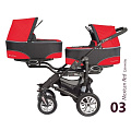 Детская коляска для двойни BabyActive Twinny 2 в 1 (03 Mexican Red
						
					) — Фото