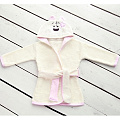 Детский халат Twinklbaby Fun Dry Мишки в подарочной упаковке, размеры на выбор (92 Светло-бежевый c розовыми ушками) — Фото