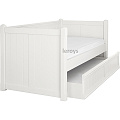Подростковая кровать Leroys Nova 1 (береза + МДФ) 90х190 (белый
						
					) — Фото