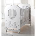 Кроватка детская Baby Expert Cuore di Mamma (Белый-платина) — Фото