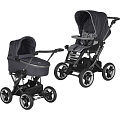 Детская коляска Teutonia Mistral Primus V4 Graphite 2 в 1 WHL3 HB, ручной тормоз (Continuum
						
					) — Фото