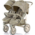 Детская прогулочная коляска для двойни Baby Care Cruze Duo (Olive Checkers
						
					) — Фото