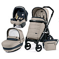 Детская коляска Peg-Perego Book Plus Completo 3 в 1, шасси Jet (Luxe beige
						
					) — Фото