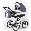 Коляска для новорожденных Esspero Classic шасси White (Grey Lux
						
					) — Фото