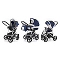Детская коляска Esspero Newborn Lux 3 в 1, шасси Grey (Navy Grey
						
					) — Фото
