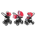 Детская коляска Esspero Newborn Lux 3 в 1, шасси Black (Red Grey
						
					) — Фото