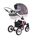 Детская коляска Adamex Barletta Rainbow Collection 2 в 1 (Pink
						
					) — Фото