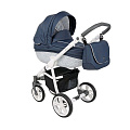 Детская коляска Roan Bass Eco 2 в 1, эко-кожа (B8 Marine/White
						
					) — Фото