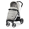 Детская прогулочная коляска Peg-Perego Book S Plus Pop-Up, шасси White (Luxe Opal
						
					) — Фото