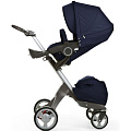 Детская коляска Stokke Xplory V5 2 в 1 (Deep Blue
						
					) — Фото