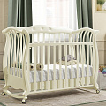 Детская кроватка Baby Italia Andrea VIP Pelle (Качалка) (Слоновая кость
						
					) — Фото