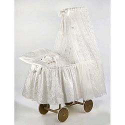 Плетеная колыбель с тюлевым пологом Italbaby Marina Angioletti