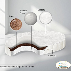 Овальный матрас BabySleep Nido Magia Form Lana 