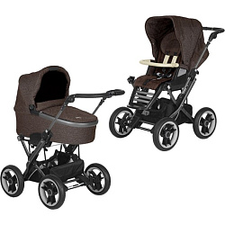 Детская коляска Teutonia Mistral Primus V4 Graphite 2 в 1 WHL3 HB, ручной тормоз