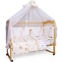 Комплект постельного белья в кроватку AmaroBaby Мишкин Сон, 7 предметов, поплин